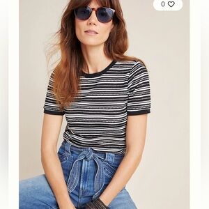 BB Dakota Striped Black and White Sweater Tee